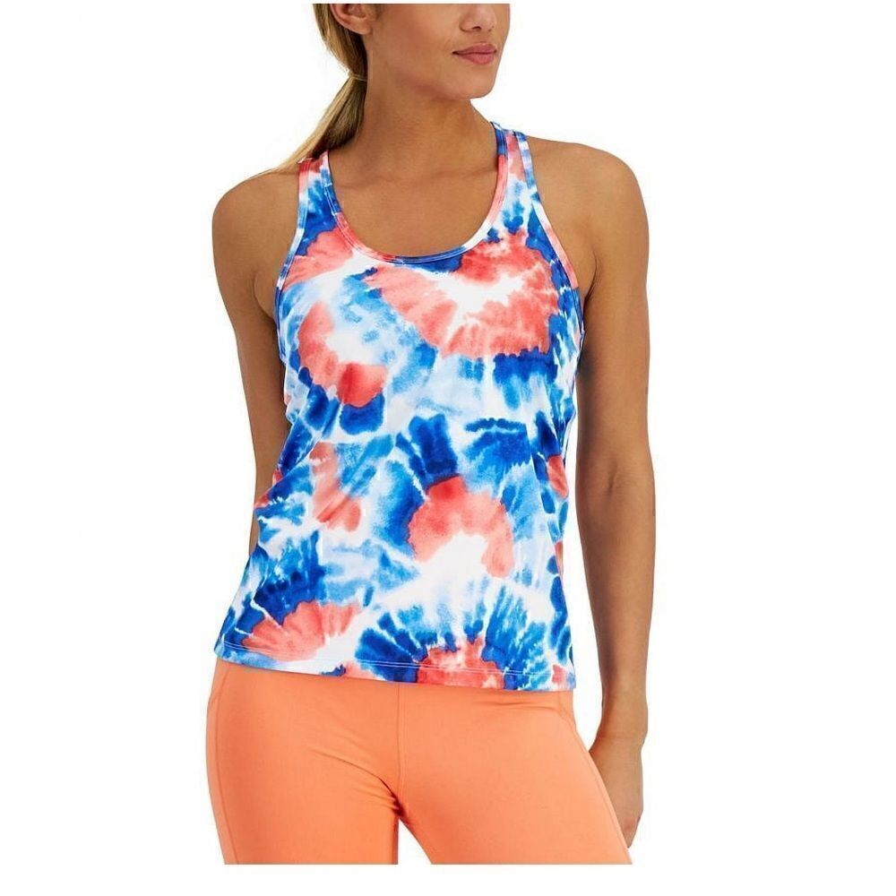 ID Ideology Women's Tie Dye Racerback Tank Blue Size XX-Large